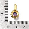 Brass Micro Pave Cubic Zirconia Pendants KK-F913-17G-4
