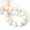 Frosted Natural Fossil Round Bead Strands G-E334-8mm-22-3