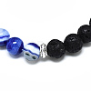 Natural Lapis Lazuli Beads Stretch Bracelets BJEW-R309-02-A01-2