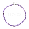 Dyed Natural Freshwater Shell Nuggets Beaded Necklaces NJEW-JN05488-03-4