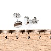 304 Stainless Steel Stud Earrings EJEW-L309-01B-P-5