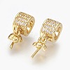 Brass Micro Pave Cubic Zirconia Peg Bails Pendants KK-L165-17-2