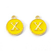 Golden Plated Alloy Enamel Charms LS-ENAM-S118-09X-2