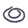 Natural Black Spinel Beads Strands G-D0010-12-8mm-2