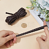 Flat PU Leather Braided Cord OCOR-WH0086-87A-04-3