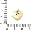 Brass Micro Pave Clear Cubic Zirconia Pendants KK-D229-01G-26-3