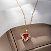 Heart 304 Stainless Steel Pendant Necklaces FS-WGE3147-04-1