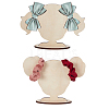 2 Bags 2 Styles Cute Girl Shaped Wood Hair Clip Holders ODIS-GA0001-74-1