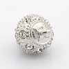 Mixed Round Alloy Magnetic Clasps with Loops PALLOY-P076-M-3