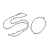 Brass Figaro Chain Bracelets & Necklaces for Women NJEW-U011-11P-1