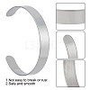 GOMAKERER 10Pcs 304 Stainless Steel Open Cuff Bangles BJEW-GO0001-02A-3