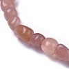 Natural Sunstone Bead Stretch Bracelets BJEW-K213-35-3
