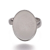 Tarnish Resistant 304 Stainless Steel Finger Rings Components X-STAS-E482-18P-1