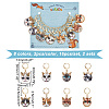 Alloy Enamel Cat Head Pendant Stitch Markers HJEW-AB00235-2
