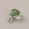 Faceted Glass Pendants GLAA-WH0030-13P-08-2