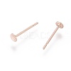 304 Stainless Steel Stud Earring Findings STAS-H436-24RG-3mm-3