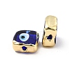 Brass Enamel Beads KK-F842-02F-1