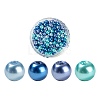 300Pcs Baking Painted Pearlized Glass Pearl Round Beads HY-FS0001-01C-1