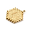201 Stainless Steel Pendants STAS-R227-01L-G-2
