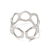 304 Stainless Steel Circle Ring Wrap Open Cuff Ring for Women RJEW-E066-03P-3