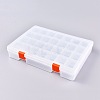 28 Grids Polypropylene(PP) Craft Organizer Case Storage Box X-CON-K004-09-2