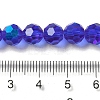 Electroplate Transparent Glass Beads Strands EGLA-A035-T8mm-L06-4