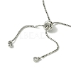 Natural Shell Charms Slider Bracelet BJEW-TA00365-01-3