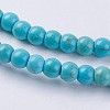 Synthetic Turquoise Beads Strands G-E456-45A-4mm-3