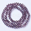 Electroplate Glass Beads Strands EGLA-A034-T8mm-A05-2