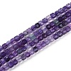 Natural Purple Fluorite Beads Strands G-P553-E02-02-2
