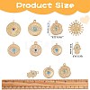 16Pcs 8 Style Eye Theme 304 Stainless Steel Rhinestone Pendants STAS-SZ0002-85G-2