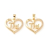 Brass Micro Pave Clear Cubic Zirconia Pendants LS-ZIRC-Z007-12G-1