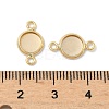 Flat Round Brass Connector Cabochon Settings KK-K414-13G-G-3