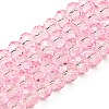 Transparent Baking Paint Glass Beads Strands DGLA-A034-T8mm-D09-1