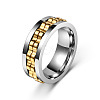 304 Stainless Steel Gear Rotatable Finger Rings FS-WGAD37A-20-1