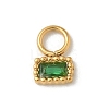 Ion Plating(IP) 304 Stainless Steel with Rhinestone Charms STAS-G351-11G-03-1