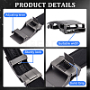 AHADERMAKER 2Pcs 2 Styles Alloy DIY Adjustable Automatic Buckle FIND-GA0003-34A-3