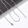 1.2MM 304 Stainless Steel Boston Link Chain Necklaces NJEW-D328-01P-03-4