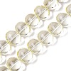 Transparent Electroplate Glass Beads Strands EGLA-N012-06E-1