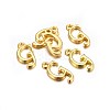 Golden Plated Alloy Letter Pendants X-PALLOY-J718-01G-G-2