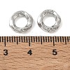 Brass Micro Pave Clear Cubic Zirconia European Beads CU-CBAC675-10P-2