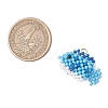 Glass Seed Beaded Fish Pendants PALLOY-MZ01234-02-2