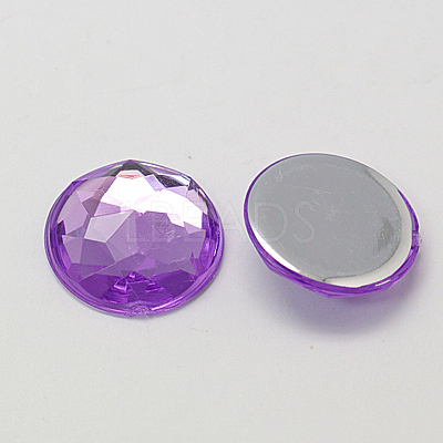 Imitation Taiwan Acrylic Rhinestone Flat Back Cabochons GACR-D003-18mm-M-1
