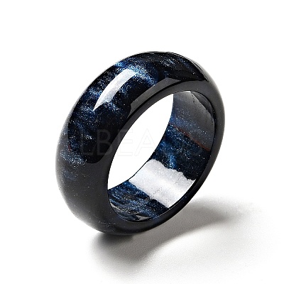 Resin Plain Band Finger Ring for Women RJEW-C034-01G-1