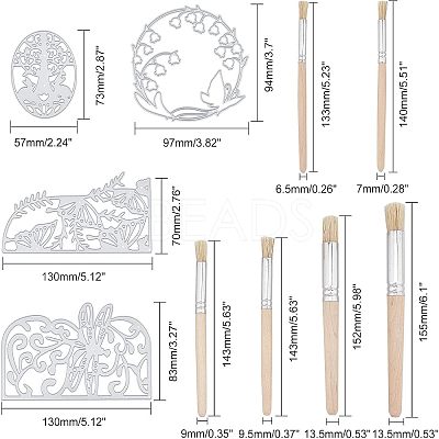 Carbon Steel Cutting Dies Stencils DIY-PH0003-12-1