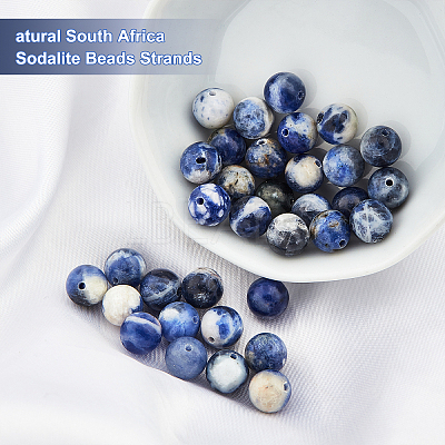 2 Strands Natural South Africa Sodalite Beads Strands G-BBC0001-02B-1