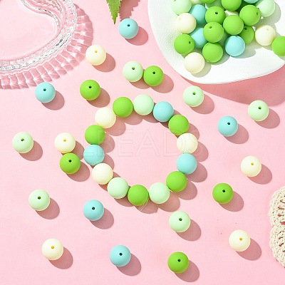 Rubberized Style Opaque Acrylic Beads LS-MACR-CJC0009-02C-1