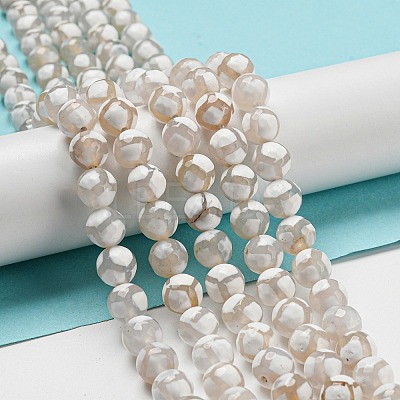 Tibetan Style dZi Beads Strands G-P526-D05-01-1