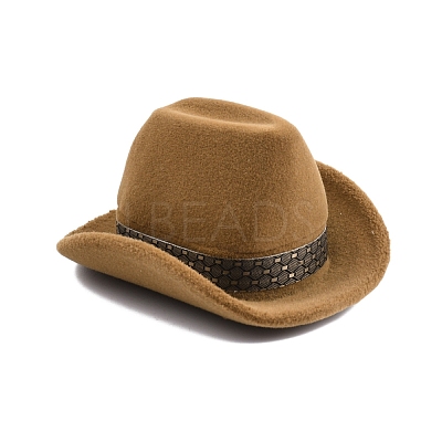 Cowboy Hat Velvet Boxes CON-WH0086-025-1