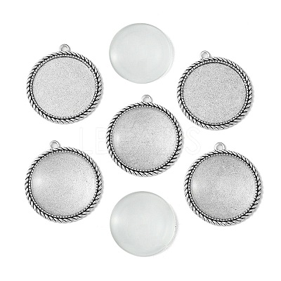 DIY Blank Tibetan Style Alloy Pendants Making Kit DIY-FS0005-80E-1